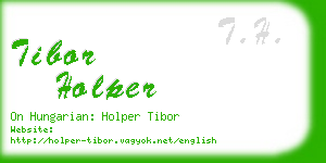 tibor holper business card